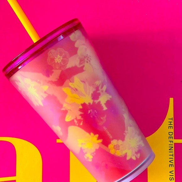 NEW❤️💗💛Starbucks Summer 2022 Release 2 Soft Touch Festive Floral Grande Tumblr - Picture 3 of 7